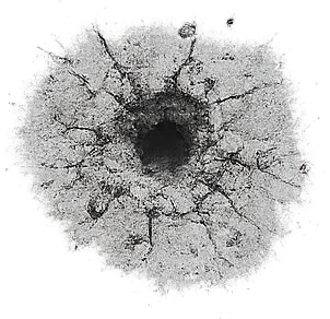 Concrete bullet impact 1